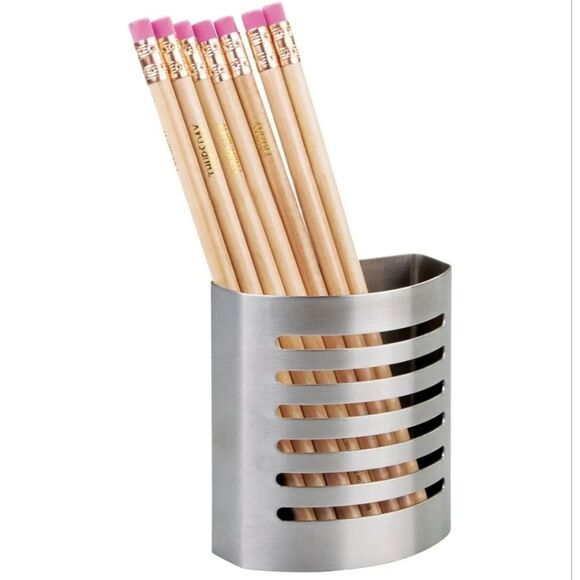📷🩵Brushed Stainless Steel Magnetic Pen/Pencil/Makeup Brush Holder - Picture 5 of 7